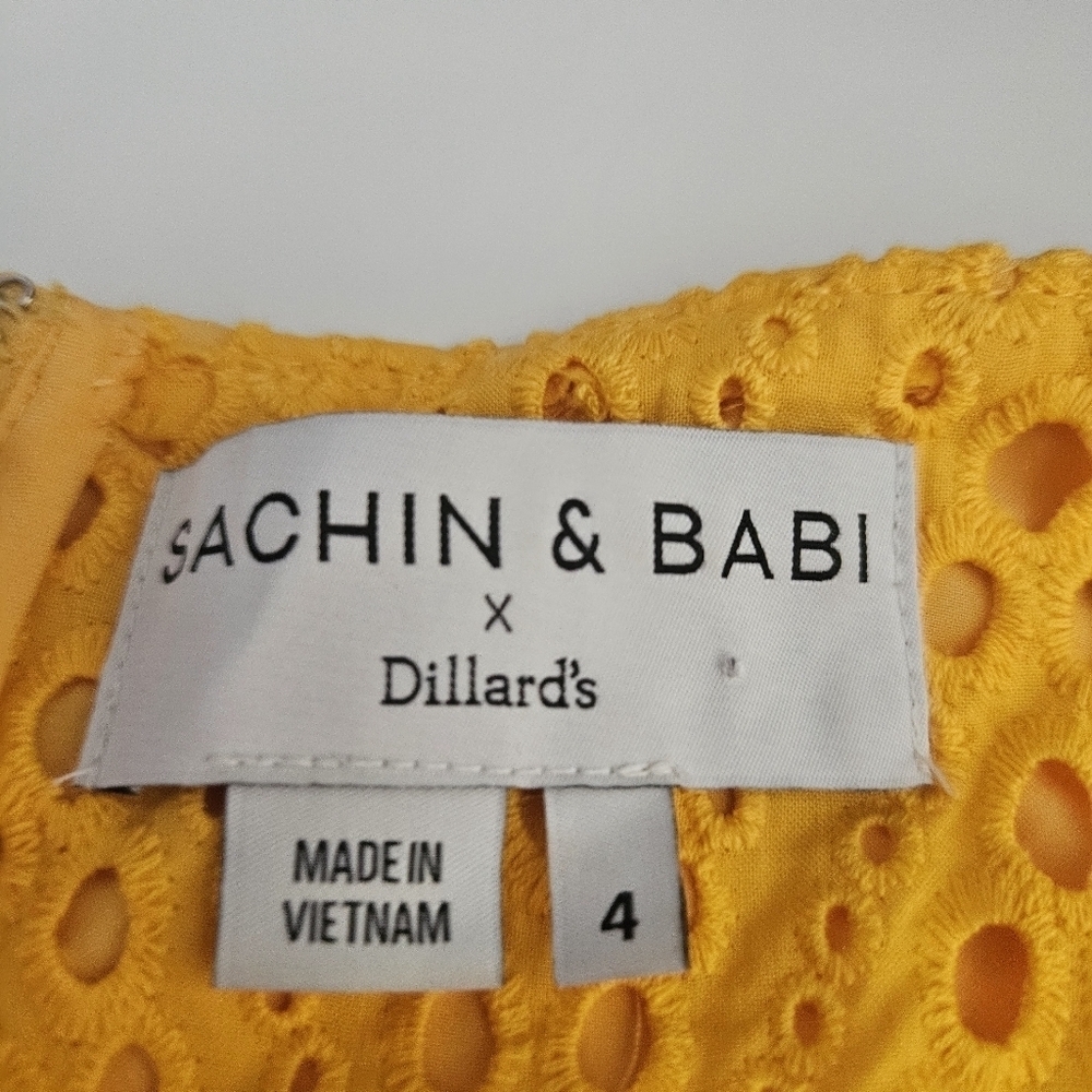 Sachin & Babi Davie Lace Mini Wrap Ruffle Dress Sz 4 NWOT Spring Easter - Picture 13 of 14